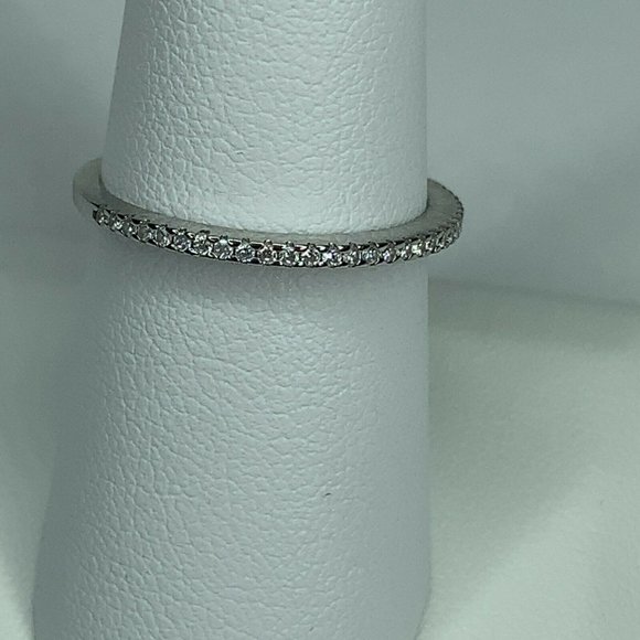 925 SS Square Pear Cubic Zirconia Ring & Band 10 - Picture 4 of 7